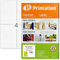 Printation Folienetiketten transparent kristallklar 105 x 148,5 mm - 4 Aufkleber/Etiketten pro A4 Bogen 2x2 auf 25 Blatt - 100 Folien Aufkleber/Etiketten 105x148,5 - Folien A4 glasklar bedruckbar