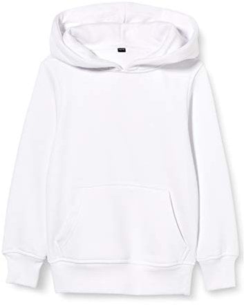 Build Your Brand Basic Kids -, Felpa Con Cappuccio Bambini E Ragazzi, Bianco (White), 158-164