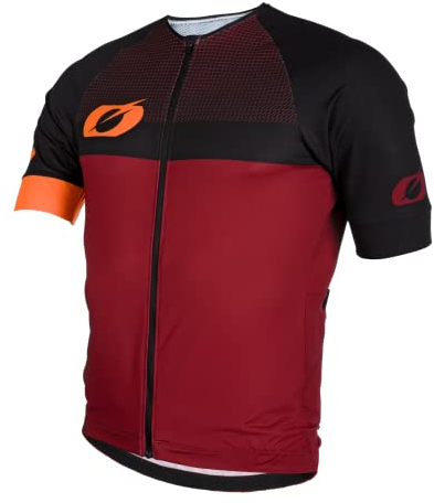 O´Neal Mountainbike Trikot Aerial Jersey Split V.23 I Fahrradshirt Herren & Damen I MX DH FR MTB Trikot I Superleichtes Jersey mit viel Bewegungsfreiheit | Rot Orange | Größe L