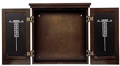 American Legend Unzutreffend Traditional Dartboard Cabinet Dartscheibenschrank-Borste, Braun