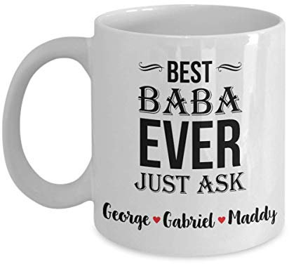 Personalisierbare BaBa-Tasse – Best Baba Ever-Kaffeetasse – Geschenk für Baba, Baba-Ankündigung von Enkelkind-Teetasse zum Vatertag