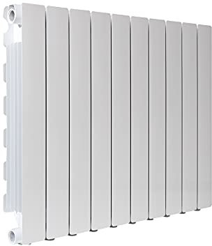 Fondital V693AM04410 Radiatore in alluminio pressofuso Blitz Super B4, 600 mm, 10 elementi, bianco