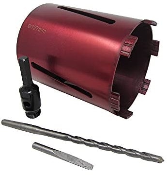 Moorcut Direct Ltd 127mm 5'' Dry Diamond Drilling Core Drill Bit Turbo Segments with Hex Arbour & Drill Bit