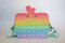 ZHYX Fidget Schultertasche, Pop it Push Bubble Fidget Sensory Spielzeug, Silikon Umhängetasche, Stressabbau und Anti-Angst-Spielzeug,G