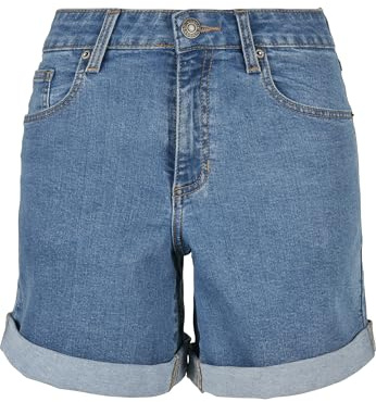 Urban Classics Damen Ladies Organic Stretch Denim 5 Pocket Shorts Jeans-Shorts, clearblue Washed, 29
