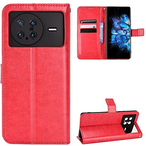 BellaCase Vivo X Note Coque [Étui Portefeuille] [Fonction Support] [Slots pour Cartes] [Couverture à Rabat Magnétique] Compatible avec Le Smartphone Vivo X Note(Rouge)