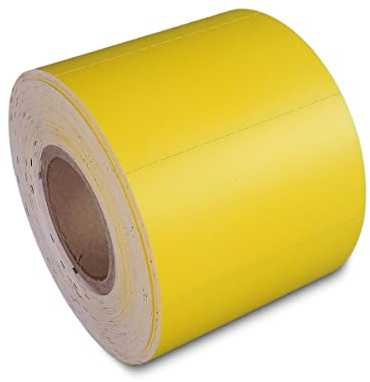 1 Rolle Regal-Etiketten für Scannerschienen gelb auf Rolle 70 x 38 mm | für Thermodirektdrucker | Regalschilder für Preisleiste | HUTNER