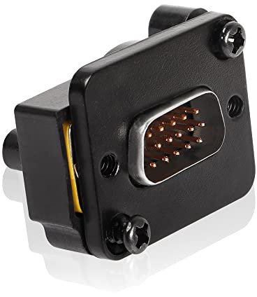 QIANRENON VGA DB15 Pannello Montaggio Adattatore DB15 VGA Maschio a Maschio Convertitore Presa 3 file 15 fori VGA Panel Accoppiatore,1080P, Per schede video, monitor HD, laptop, proiettori e HDTV