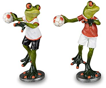 formano 2er Set lustige Frösche Frosch als Handballer Ball Handball Figur Froschpaar