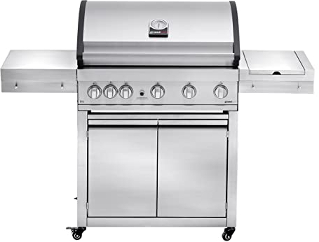 Grandhall Gasgrill Elite G5 Trolley Edelstahl 5 Brenner, 1 Sear Burner, 1 Heckbrenner K05000339A
