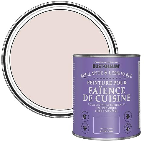 Rust-Oleum Pink Water-Resistant Kitchen Tile Paint in Gloss Finish - Elbow Beach 750ml