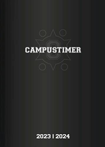 Campustimer Black - A6 Semester-Planer - Studenten-Kalender 2023/2024 - Notiz-Buch - schwarz - Weekly - Alpha Edition