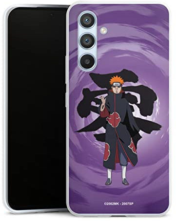DeinDesign Slim Case extra dünn kompatibel mit Samsung Galaxy A54 5G Silikon Handyhülle transparent Hülle Pain Naruto Shippuden Akatsuki