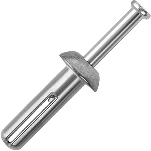 meite 1/4 Diameter Hammer Drive Anchors with Galvanized Steel Nails Set - 1 Length Expansion Nails for Concrete Walls