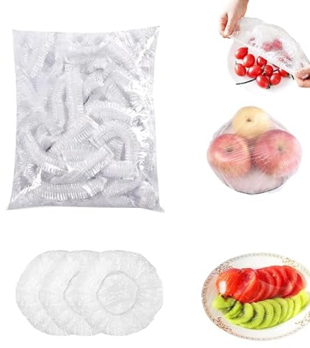 Frischhaltebeutel, 200 Stück Transparente Frischhaltebeutel,Dichtungsbeutel Lebensmittelabdeckung Wiederverwendbare Elastische Staubschutzhülle,Für Die Lebensmittelkonservierung