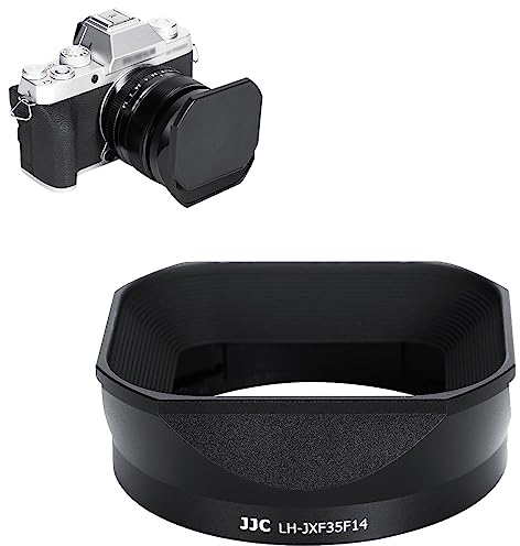 JJC Quadratische Metall-Gegenlichtblende mit Deckel für Fujifilm XF 35 mm f/1.4 R Objektiv – 52 mm Filter, kompatible Kamera-Gegenlichtblende