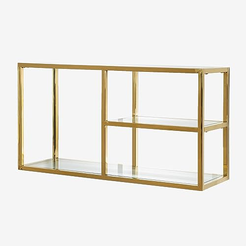 SKLUM Wandregal aus Glas und Stahl Amelia Vergoldet
