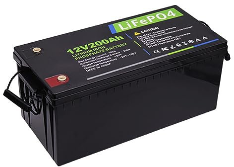 SSCYHT 12,8 V LiFePO4-Batterie 200 Ah 3000+ Deep Cycle Backup-Batterie 12 Volt Lithiumbatterien für Trolling-Motor/Golfwagen/Wohnmobil/Solar-Ersatzbatterie