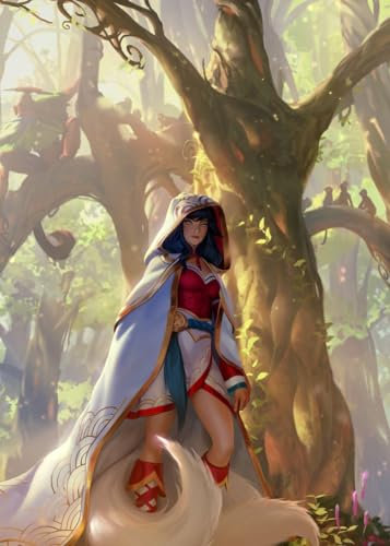 Displate - Poster aus Metall - Einfache Montage ohne Bohren - League of Legends - League of Legends Champions - The Nine-Tailed Fox v - Größe L - 67,5x48cm Matt