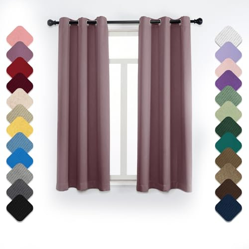 VerdunklungsvorhäNge 1er Set, H220 x B200cm Thermovorhang KäLteschut mit öSen, Raumteiler Vorhang, VorhäNge Blickdicht, Schallschutz Vorhang, für Schlafzimmer Wonhzimmer Büro Rosa-3