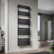 ELEGANT Flat Panel Heated Towel Rail Black Bathroom Ladder Radiator 1800 x 600 mm Central Heating Towel Radiator