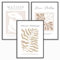 WBdesignz Matisse Poster Set 3er – Beige Boho Wandbilder im abstrakten Stil, Kunstdrucke im Set ohne Rahmen – Moderne Deko für Wohnzimmer, Schlafzimmer, Büro (DIN A3 - ohne Rahmen)