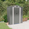 SECOLI Geräteschuppen XXL Metall Gerätehaus Hellgrau 192 x 108 x 223 cm Gartenschrank Wetterfest Outdoor Schrank Gartenhütte Terrassenschrank Metall Geräte Schuppen Verzinkter Stahl