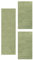 Carpetsale24 Bettumrandung Schlafzimmer 3 teilig Shaggy Hochflor Teppich Grün Bettvorleger Schlafzimmer Bettset: 2 St. 60x110 cm | 1 St. 80x150 cm - Teppich Läufer Set Einfarbig Design