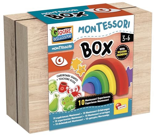 Lisciani - Montessori Box : Sight - Kit Sensoriel Visuel pour Enfants dès 3 Ans - Stimule la perception visuelle - Éveil des sens Approche Montessori - Jeu Educatif Enfants