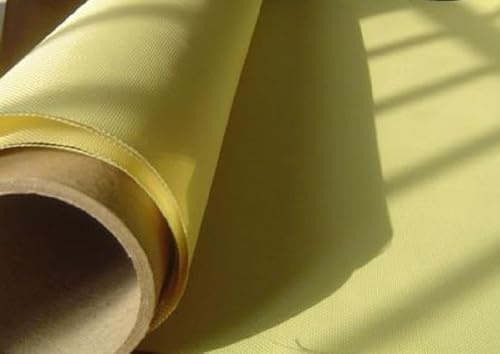 Cherrynight 1100D 200 g/m² gelbes Kevlar-Gewebe, para-Aramid-Synthetisches Aramidfaser-Gewebe, einfarbig, Nomex, 20 Zoll/50 cm Breite (Color : 1 Square Meter)