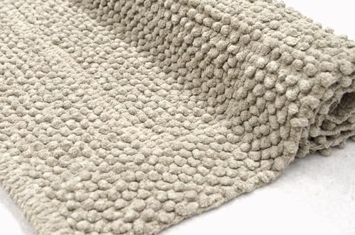 Cristina Carpets POP Tappeto Cotone. Lavabile. per Bagno e Cucina (Beige. 60x100cm)