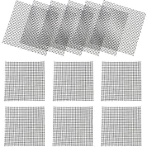 Giantree Bonsai Abdecknetz, 50 Stück Schwarz Blumentopf Mesh Pad Aus Kunststoff Blumentopfloch Matten 10x10CM Atmungsaktiv Grid Pad für Bonsai Schale Für Bonsai Schale Blumentopf(Quadrat 10CM schwarz)