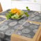 ABAKUHAUS Blumen Tischläufer & 4 Stück Tischsets, Abstrakte Illustration von Dahlia Flowers Multi Layered Petal Prints, Tischdeko-Set, 180 x 40 cm, Kokosnuss Grau