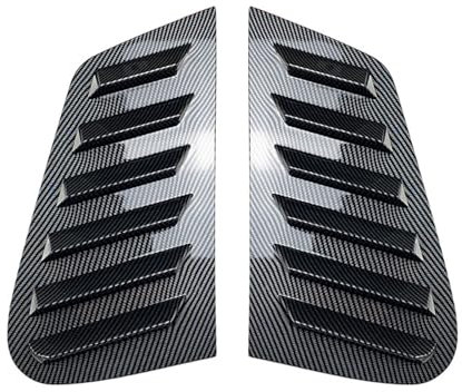 CHYPAAK Kompatibel für VW Golf4 Golf 4 MK4 1997-2006, Auto-Hinterseitenfenster-Lamellen, Rollläden, Jalousien, Verkleidung, Karosserie-Set, Zubehör, 2 Stück, B Carbon Fiber Look