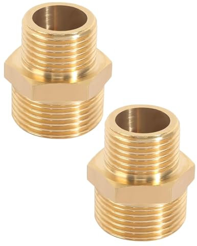 IPNSDON Réducteur 2 Pièces 3/8 à 1/2, Adaptateur et Raccord de Tuyau Pour Conduite d'Eau