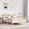 vidaXL Bed Frame with Headboard 120x190 cm Small Double - Solid Pine Wood Bed Frame with Storage Shelves - Stable Structure, Functional Footboard