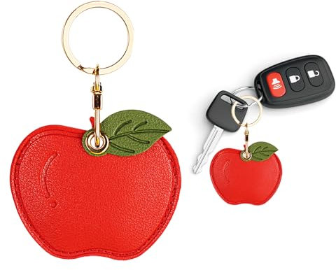 Étui pour Airtag, étui en Cuir Mignon pour Porte-clés AirTag pour clés, Sacs, Bagages, Colliers pour Animaux de Compagnie - Conception Anti-Perte et résistante aux Rayures pour Apple Air Tags