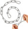 Aeaocvo 50 cm Kette Edelstahl, Kette mit Karabiner, Metallkette für Außenzäune, Pferdeställe, Vogelkäfig, Außenhoftüren