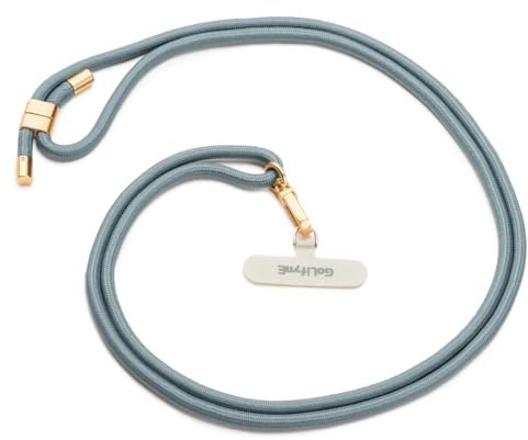 Golifyne Handykette Universal zum Umhängen | Handyband Kordel Kette für Outdoor, Reise, Unterweg Handy-Halterung | Phone Lanyard + Klebefrei Pad für alle Smartphone (ohne Hülle) - Indigo