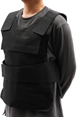 MEHOOSPVN Protective Bulletproof Knifeproof Vest Gear Stab-proof Self-defense Class Body Armor Anti Knife Stab Front and Back Armor Proof Vest Concealed Vest Free+Knife Proof Cut Resistant Work Gloves