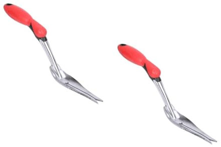 UPKOCH 2 Pezzi Dispositivo di diserbo Giardinaggio sarchiatrice Strumento di diserbo Domestico Strumento di diserbo in Metallo Pala per Rimuovere Le Radici Ferro da Stiro Rosso