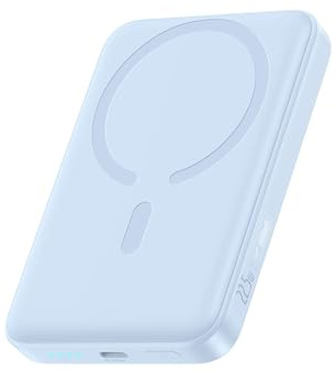 Baseus Magsafe Power Bank 10000 mAh 22,5 W, PD QC Power Bank Senza Fili Magnetici Mini Powerbank USB-C Batteria Esterna per iPhone 16/15/14/13/12 Serie, Piccolo ma Forte, Blu