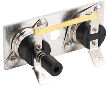 Xiuganpo Water Heater Thermostat Limit Switch, DC 12V Metal RV Water Heater Thermostat Limit Switch for SW Series Water Heater, 130℉ Temperature Rating, RV Thermostat for RV Water Heater