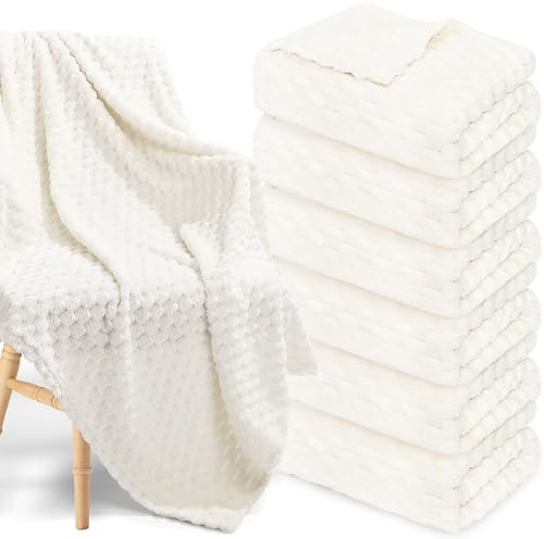 6er-Pack Kuscheldecke Flauschig Decke Klein,Flanell Wohndecke,125x150 cm