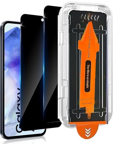 Spdymo für Samsung Galaxy A55 5G Sichtschutzfolie, [2 Stück] Anti Spy Schutzfolie Privacy Displayschutzfolie 9H Gehärtetes Glas Blickschutzfolie, Einfache Installation