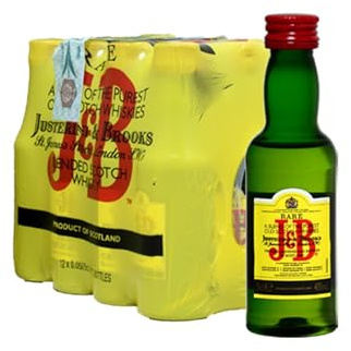 J&B Rare Scotch Whisky Mignon | Blended Whisky Miniature | Confezione da 12 Bottigliette da 5cl