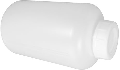 SOLUSTRE Bottiglia di Plastica Bianca da 5l con Ampia Bocca, Contenitore per Conservare Alimenti con Tenuta e Materiale Resistente per Uso Domestico e Cucina