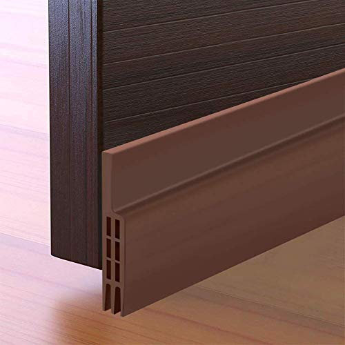 Suptikes Under Door Seal - Exterior/Interior Door Draft Stopper, Soundproof & Weather Stripping, 2 Inch W x 39 Inch L, Brown