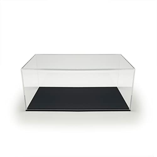 LOBOTEC Acryl Vitrine für Modellautos im Maßstab 1:12, glänzender hochwertiger Schaukasten Handarbeit aus Acrylglas, Plexiglas Box Aufbewahrung für Sammlerstücke, Miniaturmodelle glänzende Bodenplatte