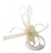 Fascinator elegant mit Federn Haarschmuck hut vintage modisch für Weihnachten Halloween Braut Tea Party Kostüm Karneval Fasching Royal Ascot Schleier Mädchen Frauen Damen Headwear Mini aus Mesh Beige